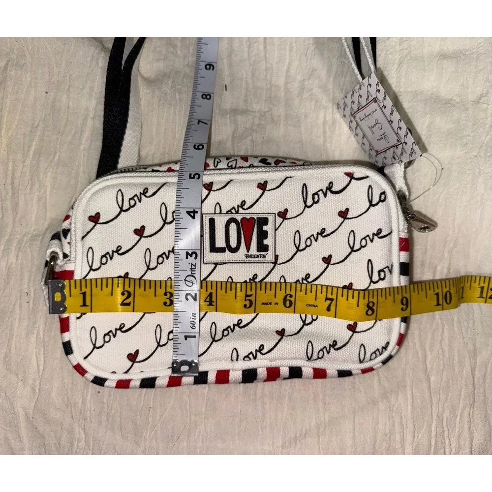 Brighton Love Scroll canvas crossbody brand new with tags guitar strap hearts